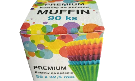 Košíčky farebné MUFFIN 50x32,5 mm - 90 ks