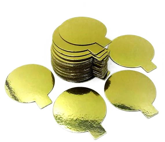 Tortový podnos zlatý 200 ks/G1050 - Ø8 cm