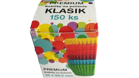 Košíčky farebné KLASIK 35x20,5 mm - 150 ks