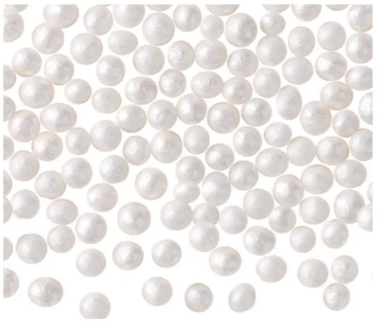 Perleťové perly biele  40g