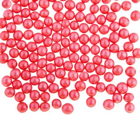 Perly perleťové tmavo ružové 40g