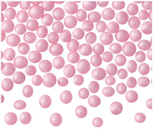 Perly perleťové ružové 40g