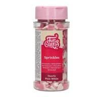 Posyp Sprinkle Hearts Pink-White 60g