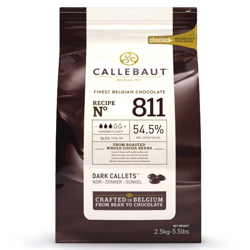 Čokoláda Callebaut tmavá 54,5% - 2,5kg