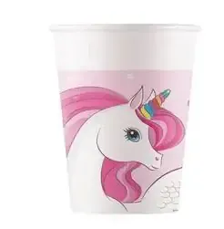 Pohár papierový 200 ml (8ks)-Unicorn