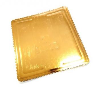 -Podnos vrstvený lepenkový, zlatý 35x35 cm -