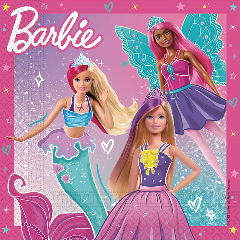 Servítky 33x33 cm (20ks) - Barbie