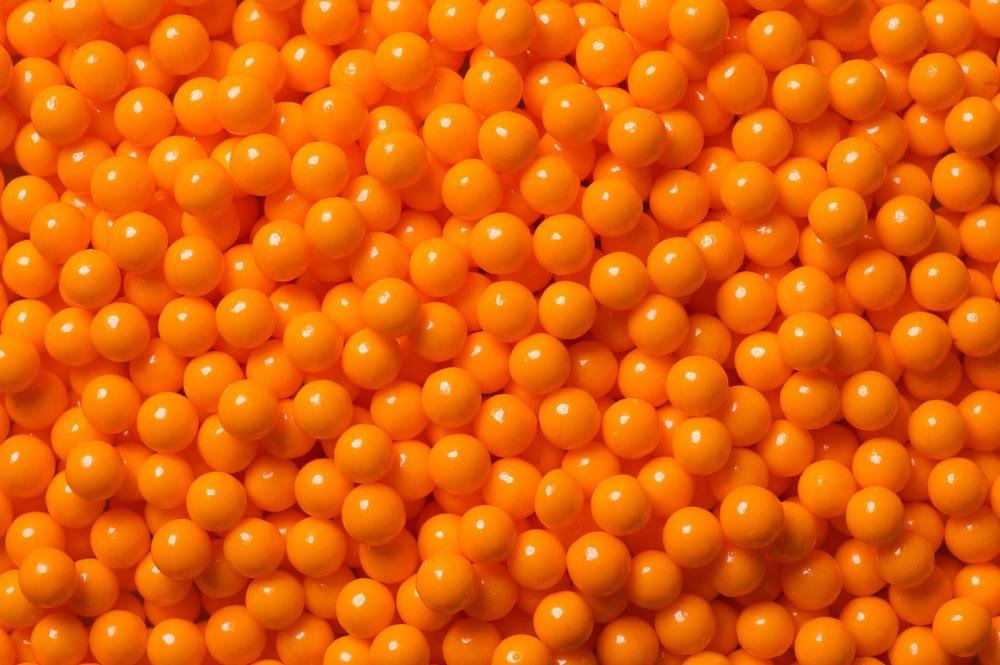 Perly oranžové 0,7cm/50g